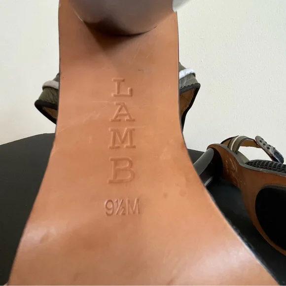 L.A.M.B. Carter Sandal With Lucite Heels - Picture 8 of 9